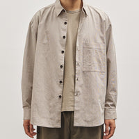 Evan Kinori Big Shirt Two, Brown Gridcloth