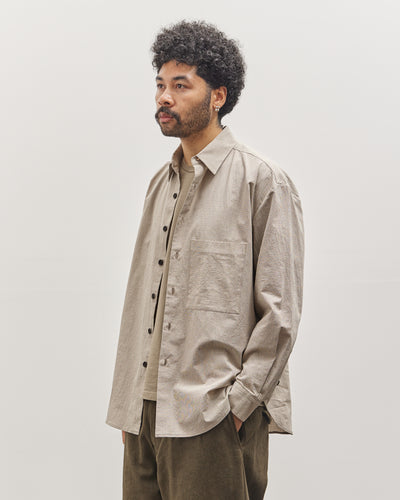 Evan Kinori Big Shirt Two, Brown Gridcloth