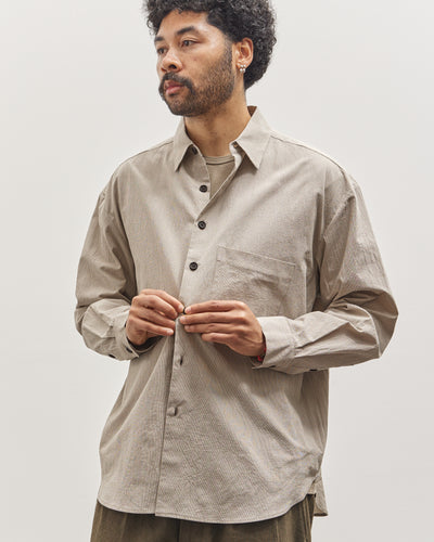 Evan Kinori Big Shirt Two, Brown Gridcloth