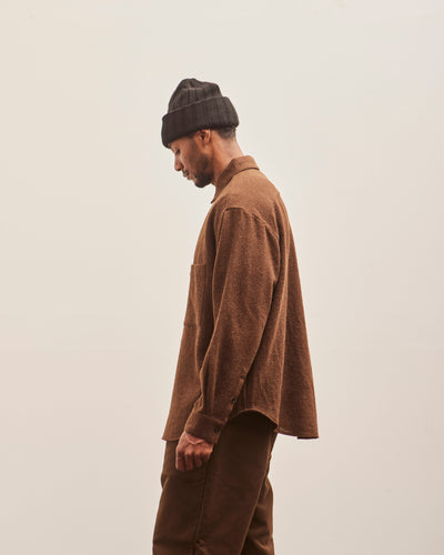 Evan Kinori Big Shirt Two, Lightweight Wool Gauze Rust