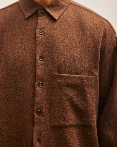 Evan Kinori Big Shirt Two, Lightweight Wool Gauze Rust