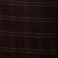 Evan Kinori Brushed Wool Twill Woven Scarf, Brown/Black