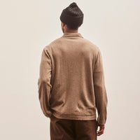 Evan Kinori Cashmere Button Down, Dark Beige Cashmere/Lambswool