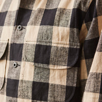 Evan Kinori Check Field Shirt, Tan/Black