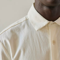 Evan Kinori Cotton/Hemp Muslin Flat Hem Shirt, Natural