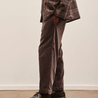 Evan Kinori Elastic Pant, Dark Taupe Cotton/Corduroy