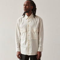 Evan Kinori Cotton/Hemp Muslin Big Shirt, Natural