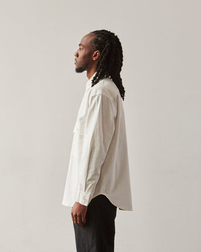 Evan Kinori Cotton/Hemp Muslin Big Shirt, Natural