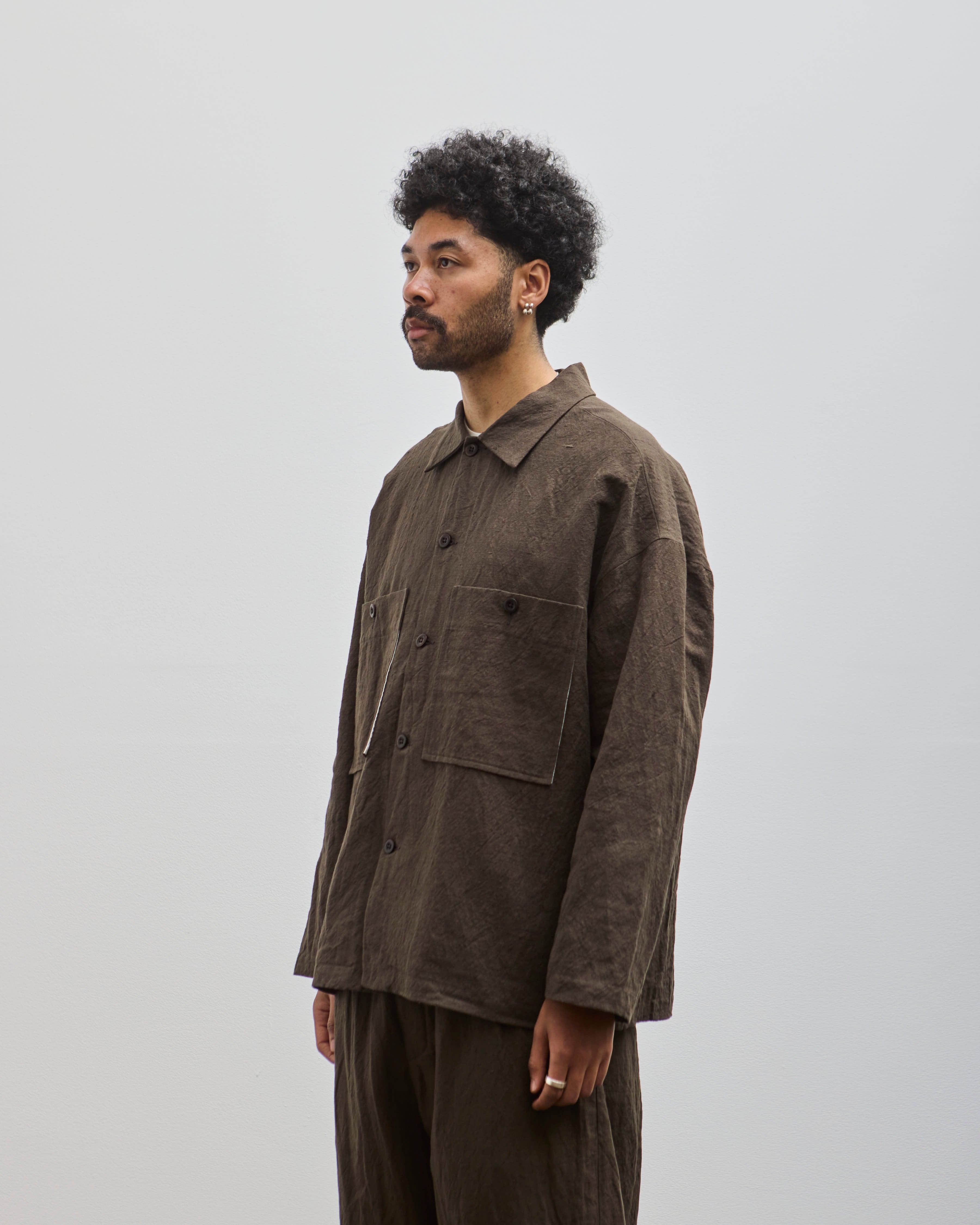 ジャケット・アウター evan kinori field shirt M black Evan Kinori Field Shirt, Black/Brown – Glasswing