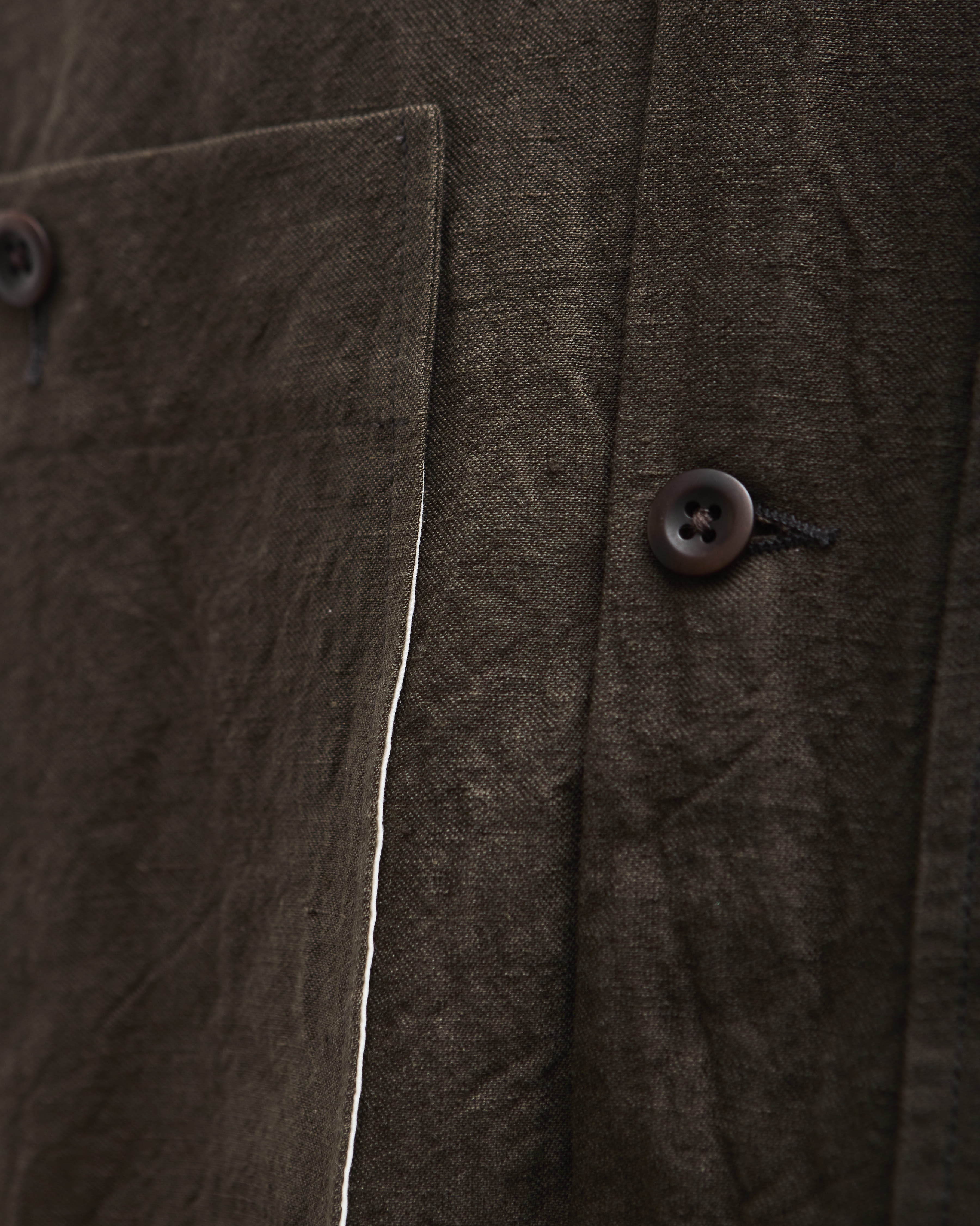 Evan Kinori Cotton/Hemp Twill Field Shirt Two, Anthracite Evan Kinori Cotton/Hemp Twill Field Shirt Two, Anthracite
