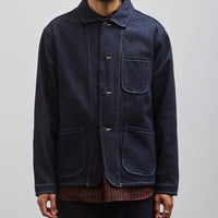 Evan Kinori Denim Three Pocket Jacket, Indigo