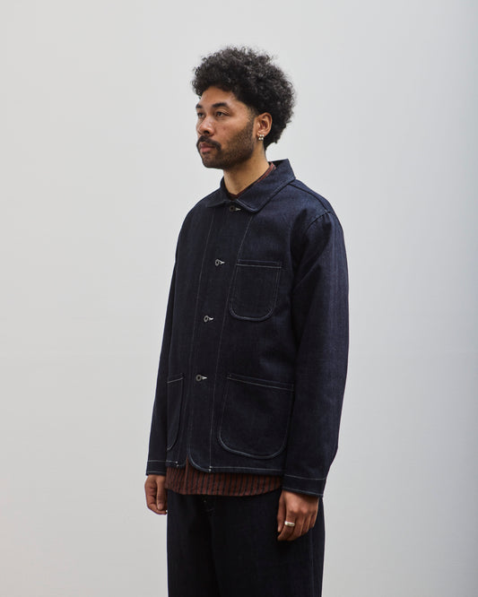 Evan Kinori Denim Three Pocket Jacket, Indigo