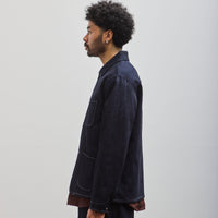 Evan Kinori Denim Three Pocket Jacket, Indigo