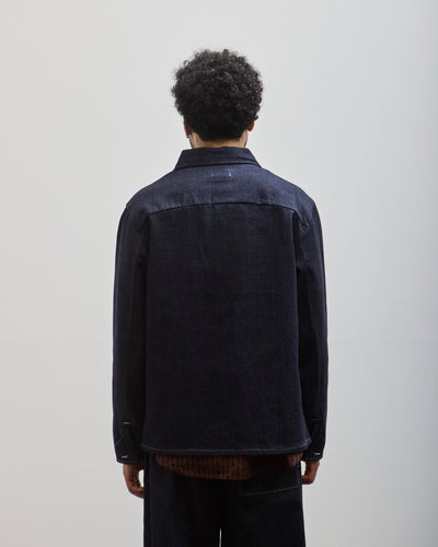 Evan Kinori Denim Three Pocket Jacket, Indigo