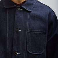 Evan Kinori Denim Three Pocket Jacket, Indigo