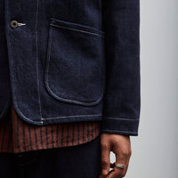 Evan Kinori Denim Three Pocket Jacket, Indigo