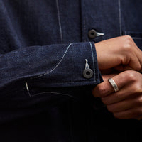 Evan Kinori Denim Three Pocket Jacket, Indigo