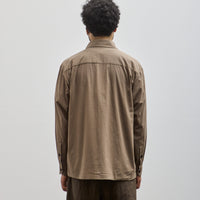 Evan Kinori Flat Hem, Dark Beige Batiste - back view