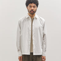 Evan Kinori Flat Hem, White Typewriter Cloth