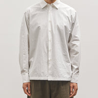 Evan Kinori Flat Hem, White Typewriter Cloth