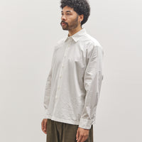 Evan Kinori Flat Hem, White Typewriter Cloth