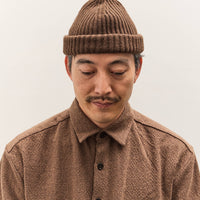 Evan Kinori Knit Cap, Dark Brown