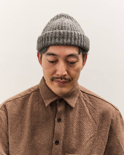 Evan Kinori Knit Cap, Heather Grey