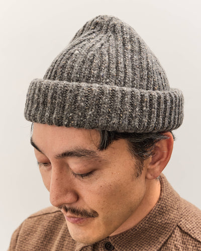Evan Kinori Knit Cap, Heather Grey
