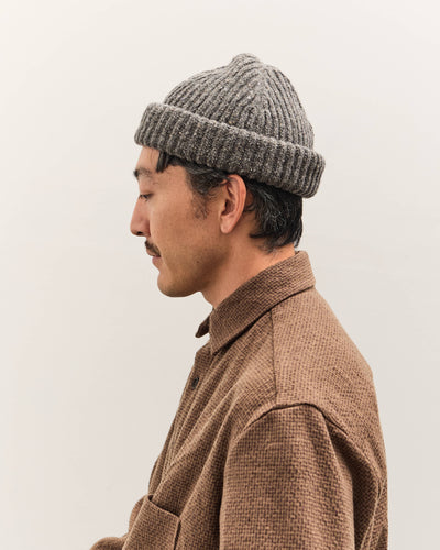 Evan Kinori Knit Cap, Heather Grey