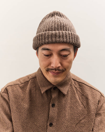 Evan Kinori Knit Cap, Light Brown