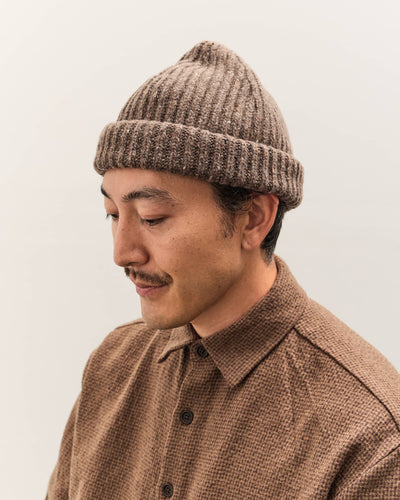 Evan Kinori Knit Cap, Light Brown