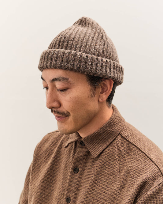 Evan Kinori Knit Cap, Light Brown