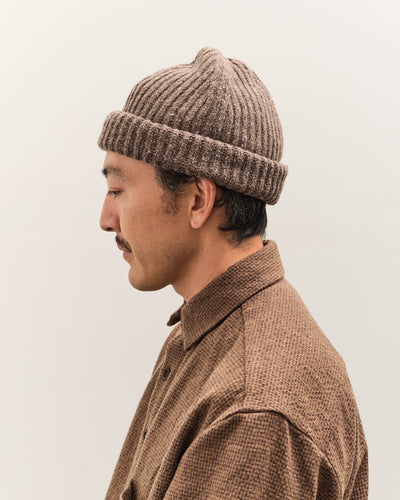 Evan Kinori Knit Cap, Light Brown