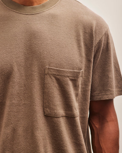 Evan Kinori Pocket Tee, Taupe