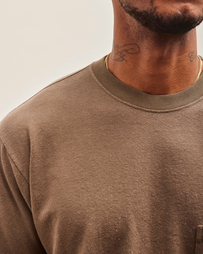 Evan Kinori Pocket Tee, Taupe