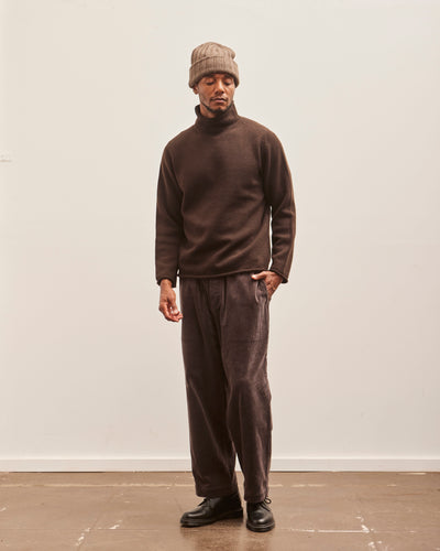 Evan Kinori Roll Neck Sweater, Brown Cashmere/Lambswool