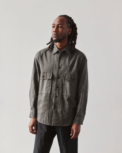 Evan Kinori Sumi Ink Big Shirt, Charcoal