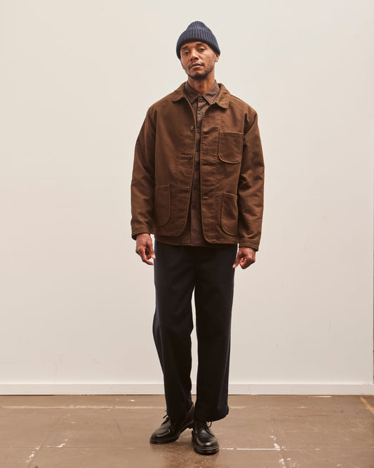 Evan Kinori Three Pocket Jacket, Dark Brown Organic Cotton Moleskin