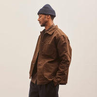 Evan Kinori Three Pocket Jacket, Dark Brown Organic Cotton Moleskin