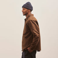 Evan Kinori Three Pocket Jacket, Dark Brown Organic Cotton Moleskin