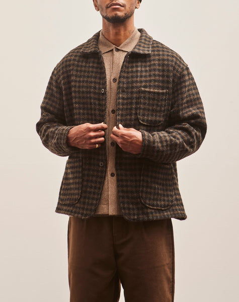 Evan Kinori Three Pocket Jacket, Heavy Brushed Wool Check