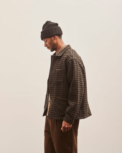 Evan Kinori Three Pocket Jacket, Heavy Brushed Wool Check