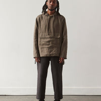 Evan Kinori Tumbled Linen Anorak, Olive