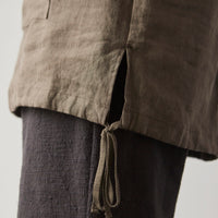 Evan Kinori Tumbled Linen Anorak, Olive