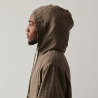 Evan Kinori Tumbled Linen Anorak, Olive