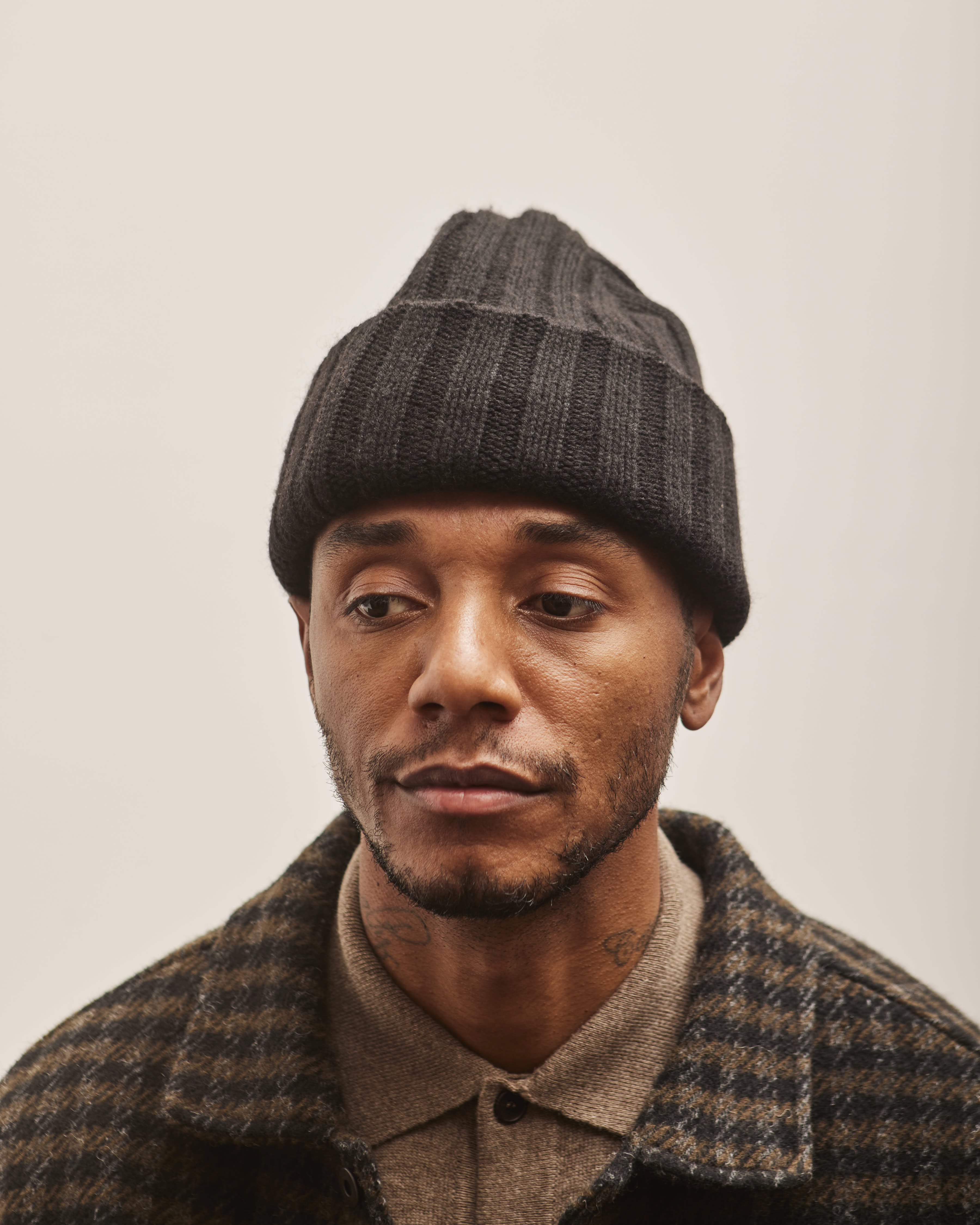 Evan Kinori Two-Ply Knit Cap, Black – Glasswing