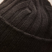 Evan Kinori Two-Ply Knit Cap, Black