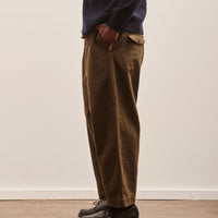 Evan Kinori Two Pleat Pant, Dark Olive Cotton/Linen Gabardine