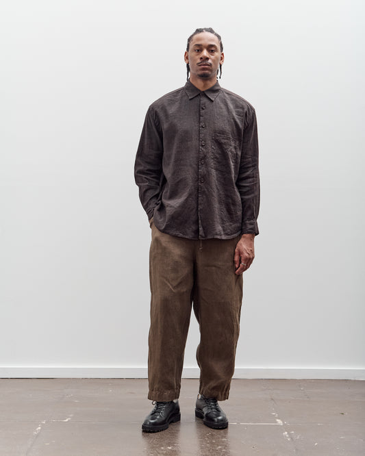 Evan Kinori Big Shirt Two, Yarn Dyed Linen / Cotton Summercloth