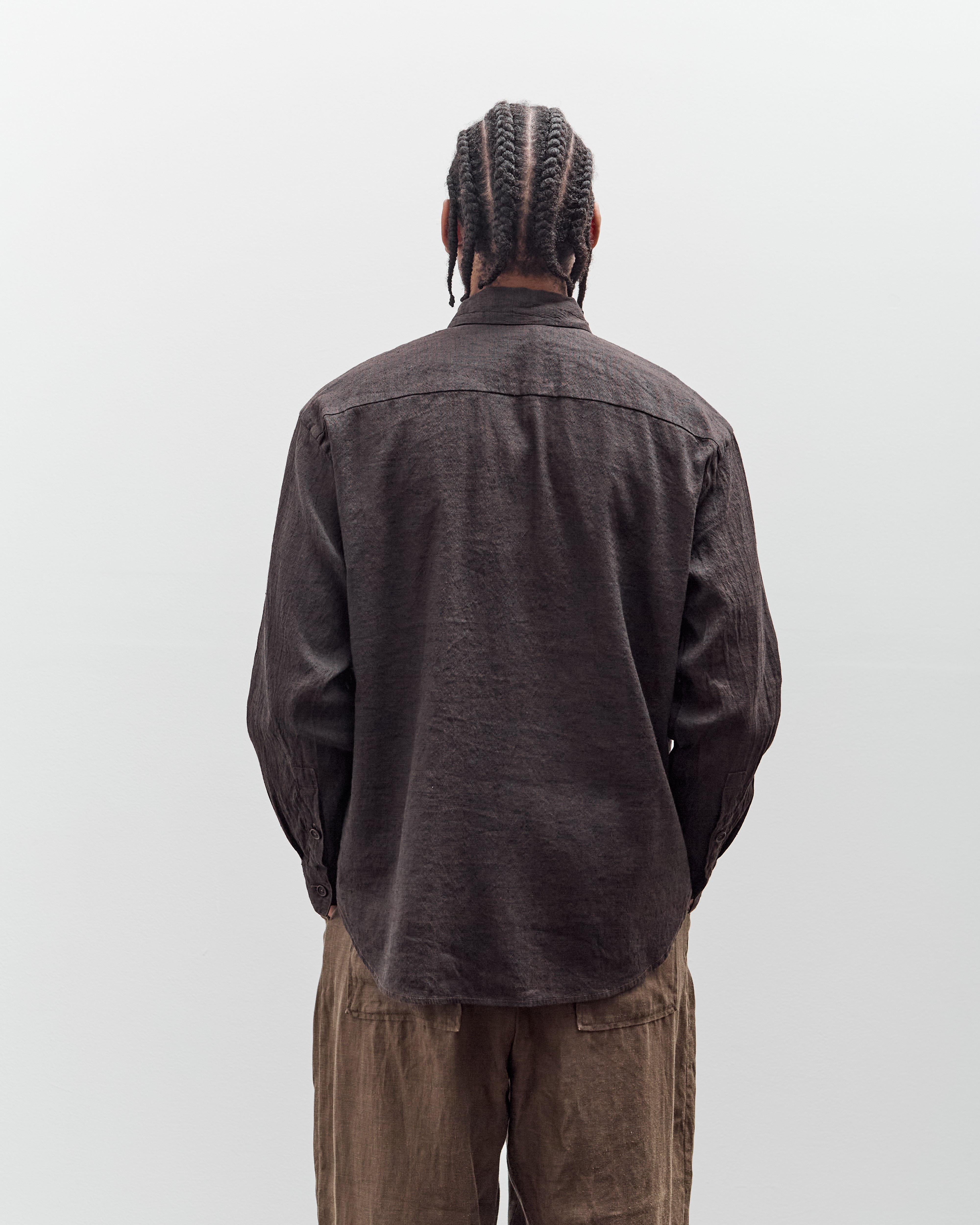 Evan Kinori Big Shirt Two, Yarn Dyed Linen / Cotton Summercloth